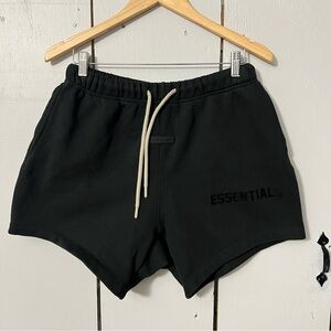 Fear of God Essentials Jet Black Sweat Shorts Mens Small